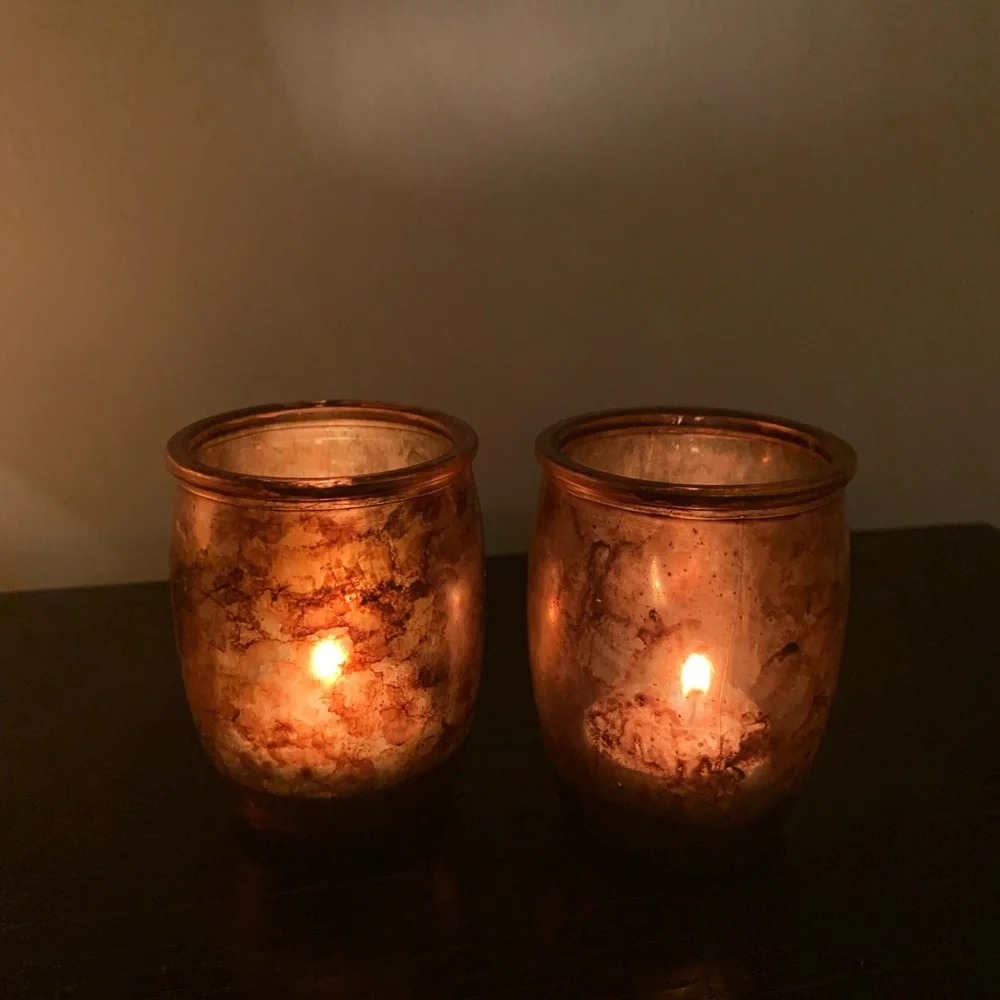 Hand Painted Votive Candle Holders